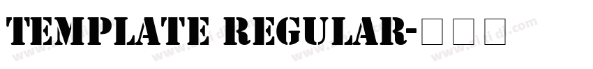 Template Regular字体转换